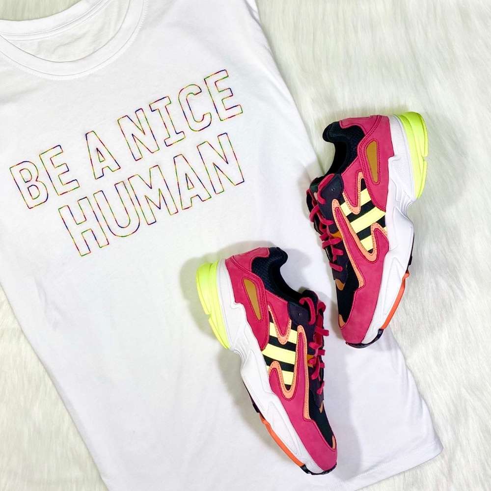 Womens Adidas Sneakers Shoes Yung 96 Neon Black - Picture 5 of 12